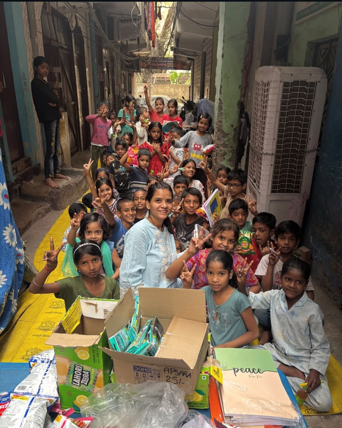 Children taking part in a Bharte Kadam Foundation activity