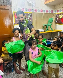 Children participating in the event