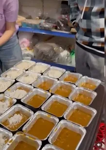 Packed meals prepared for outreach