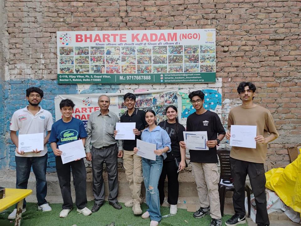 BKF volunteers receiving official documents and certificates